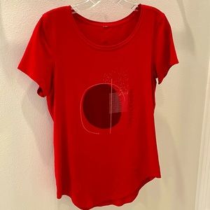 Lululemon Red Graphic Tee